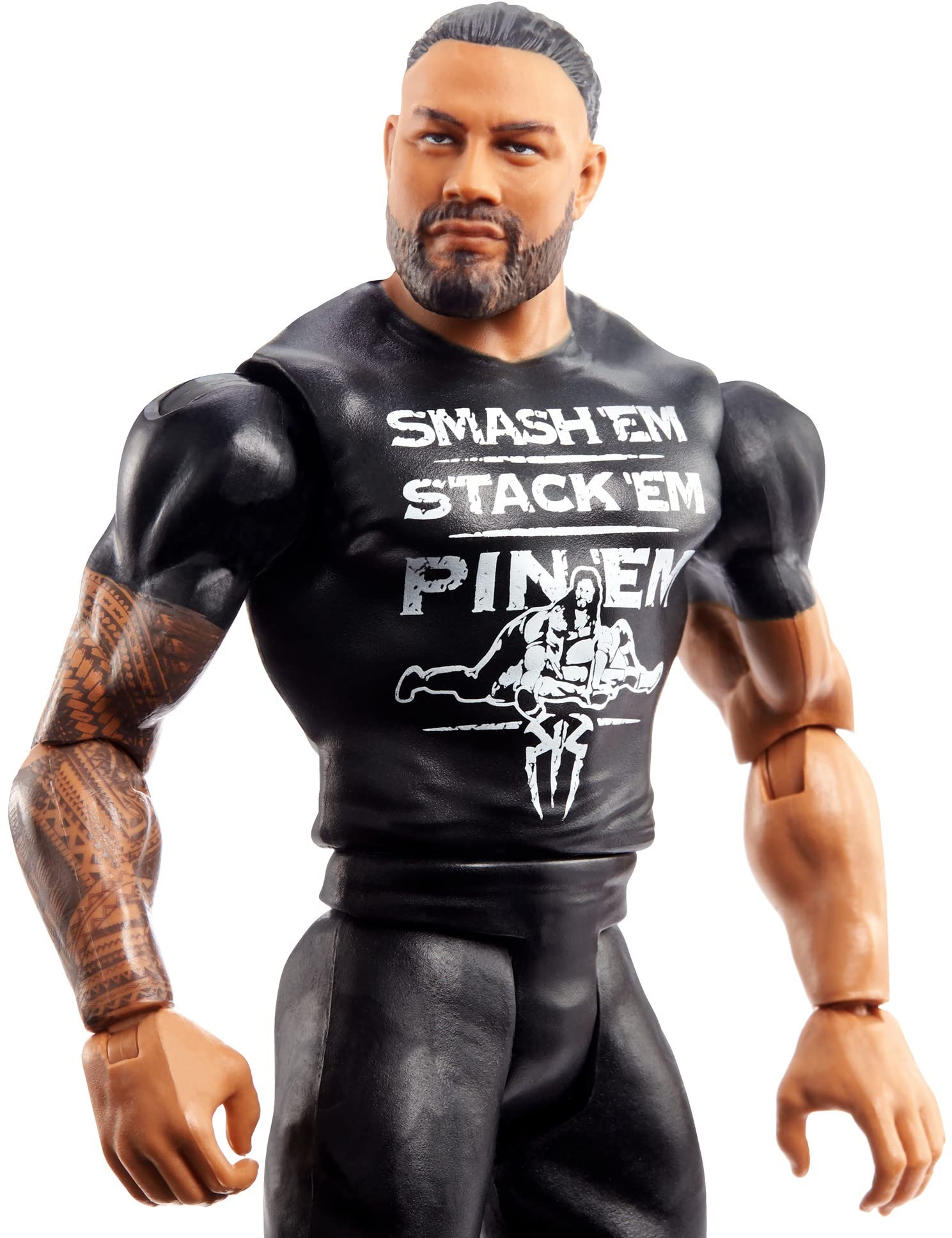 Foto 3 pulgar | Figura De Acción Wwe Mattel Basic Roman Reigns 15cm - Venta Internacional.