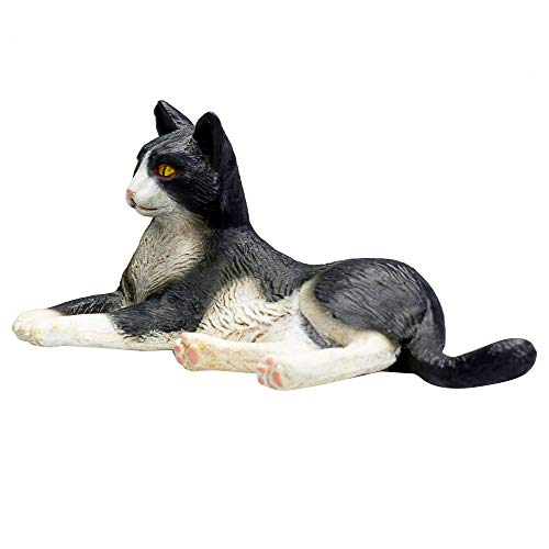 Foto 2 pulgar | Figura De Juguete Mojo Cat Lying En Blanco Y Negro Para Niños - Venta Internacional.