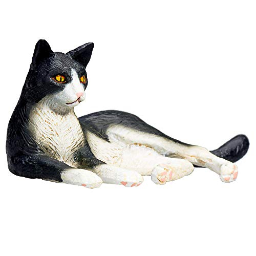 Foto 4 pulgar | Figura De Juguete Mojo Cat Lying En Blanco Y Negro Para Niños - Venta Internacional.