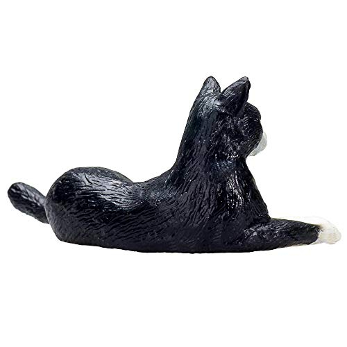 Foto 5 pulgar | Figura De Juguete Mojo Cat Lying En Blanco Y Negro Para Niños - Venta Internacional.