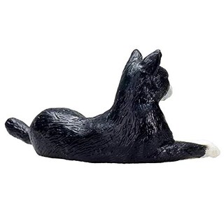 Foto 4 | Figura De Juguete Mojo Cat Lying En Blanco Y Negro Para Niños - Venta Internacional.