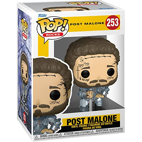 Foto 4 pulgar | Figura De Vinilo Funko Pop! Rocks Knight Post Malone Con Funda - Venta Internacional.