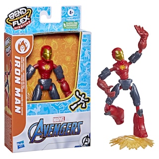 Foto 3 | Figura De Acción Avengers Marvel Bend And Flex Iron Man 15 Cm - Venta Internacional.