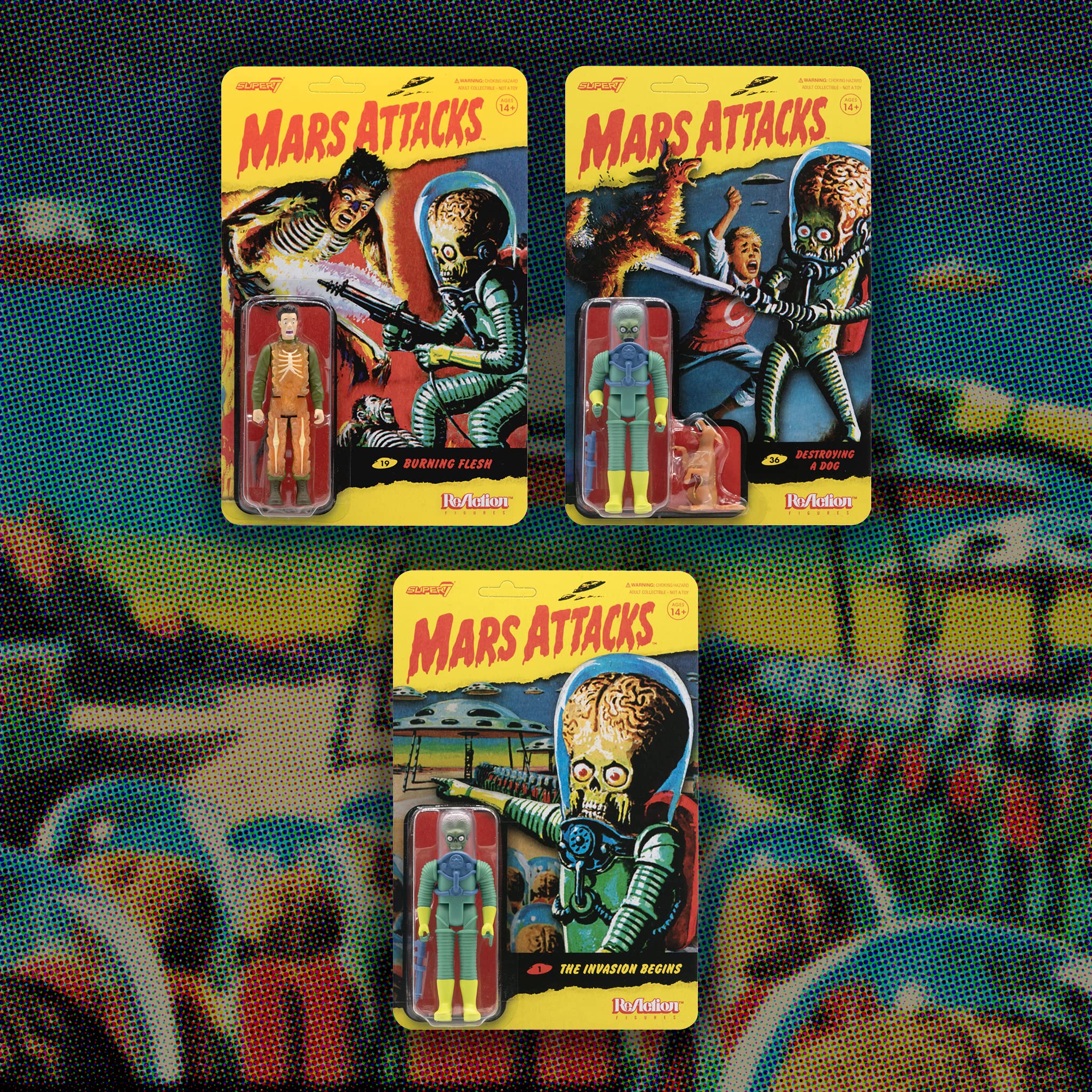 Foto 3 | Figura De Acción Super7 Mars Attacks Burning Flesh 9,5 Cm - Venta Internacional.
