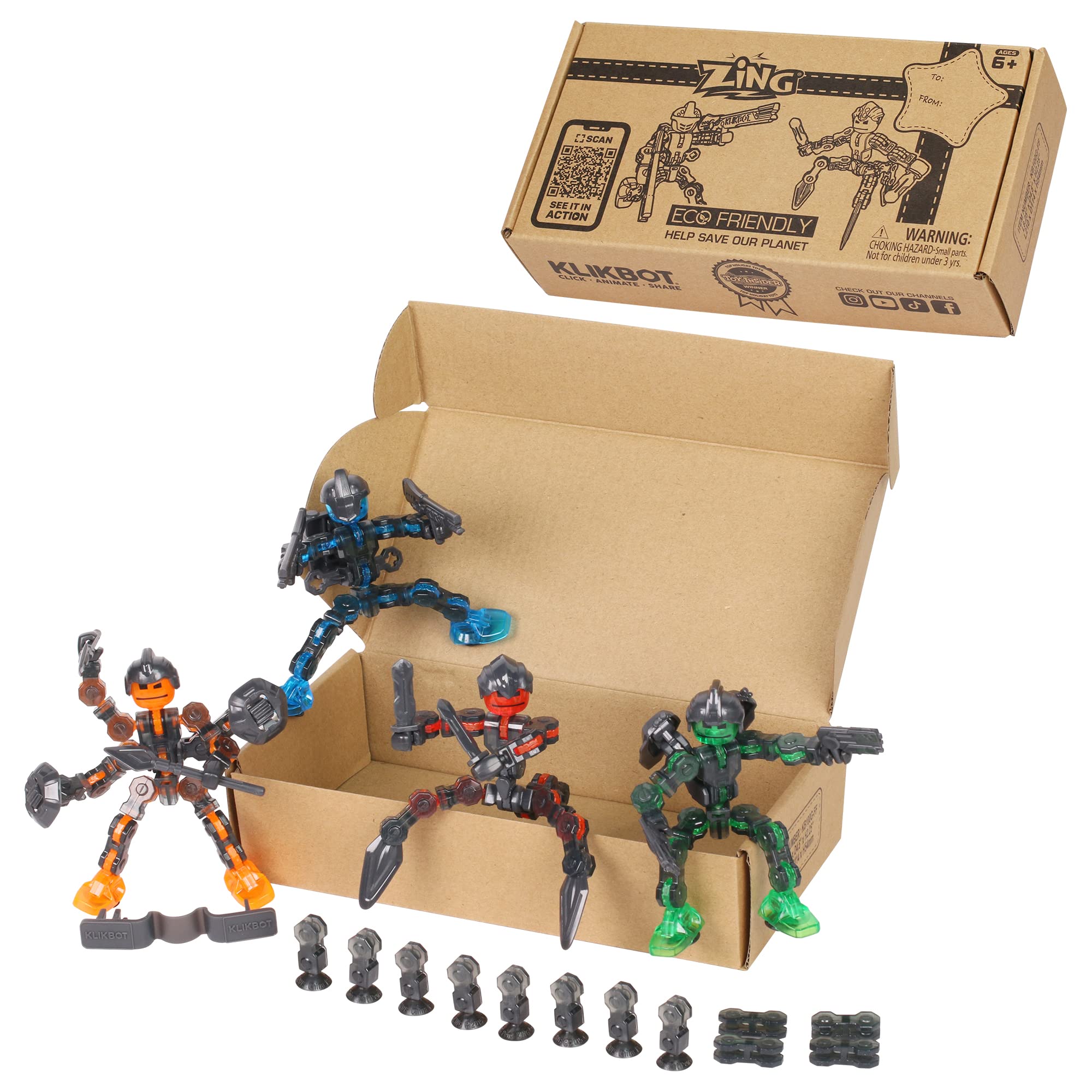 Foto 3 pulgar | Set De Figuras De Acción Zing Klikbot Guardians Con Armas 6+ Y - Venta Internacional.