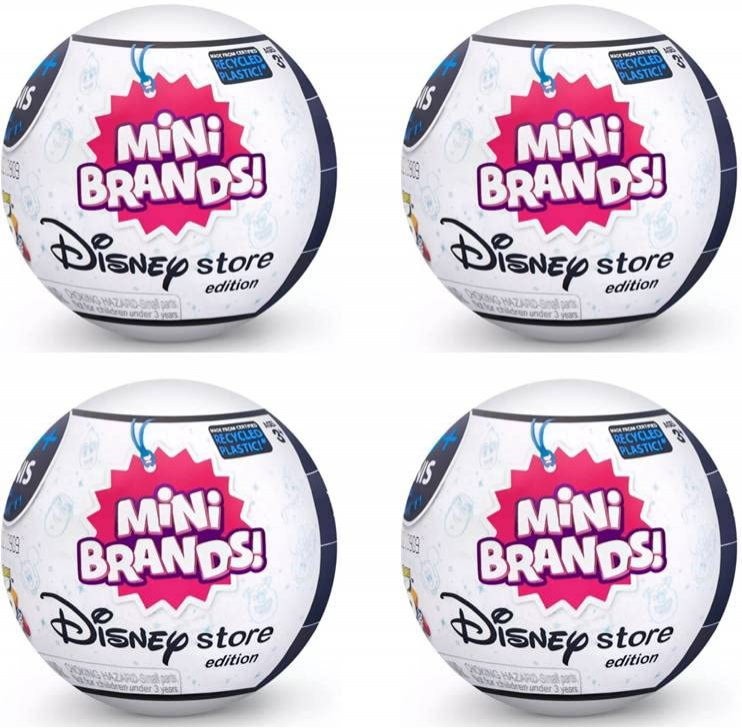 5 Surprise Mini Marcas Disney Store Exclusive Series 1 Cápsula Coleccionables (4 Cápsulas) - Venta Internacional.