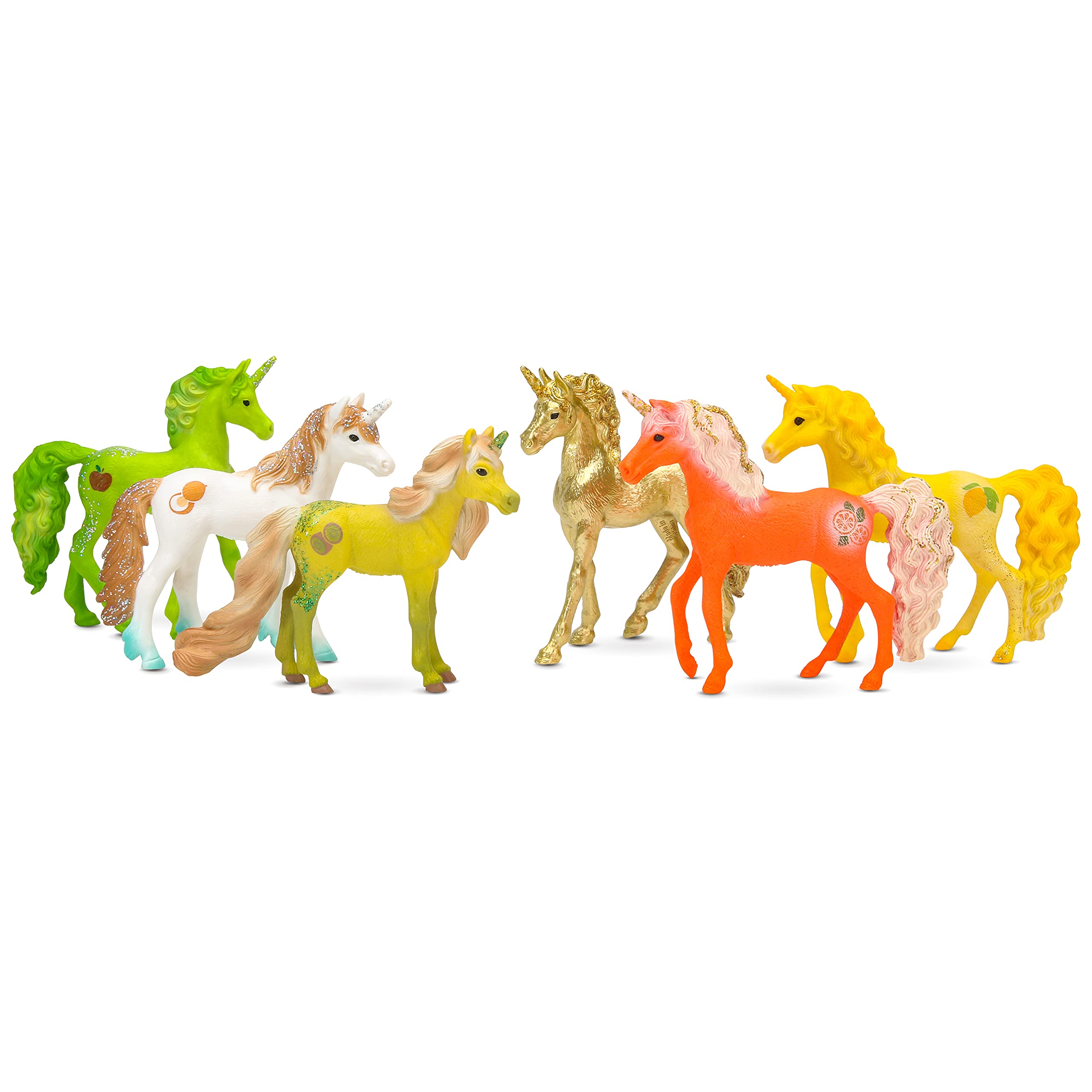 Foto 2 pulgar | Juego De Juguetes Schleich Unicorn Foal De 6 Piezas Con Fruta Y Oro - Venta Internacional.