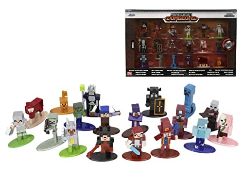 Figuras Coleccionables Minecraft Nano Metalfigs, Paquete De 18 Unidades, Serie 7 - Venta Internacional. $973