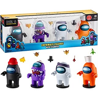 Foto 3 | Figuras De Juguete Among Us Crewmate Con Sellos, 10 Sombreros Y Accesorios - Venta Internacional.