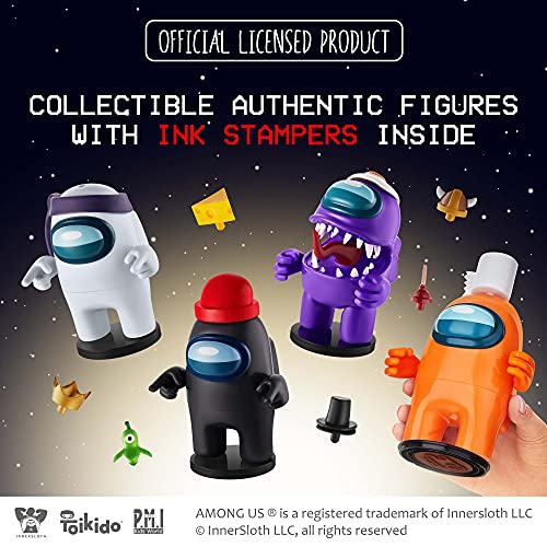 Foto 5 pulgar | Figuras De Juguete Among Us Crewmate Con Sellos, 10 Sombreros Y Accesorios - Venta Internacional.