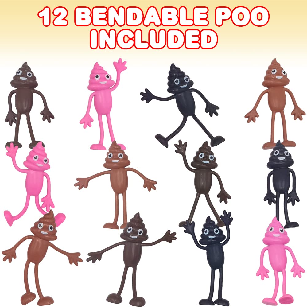 Foto 3 pulgar | Bendable Poo Figures Artcreativity, Juego De 12 Para Niños A Partir De 3 Años - Venta Internacional.