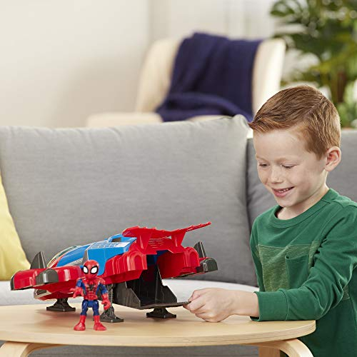 Foto 7 | Playskool Heroes Marvel Super Hero Adventures Spider-man Jet - Venta Internacional.