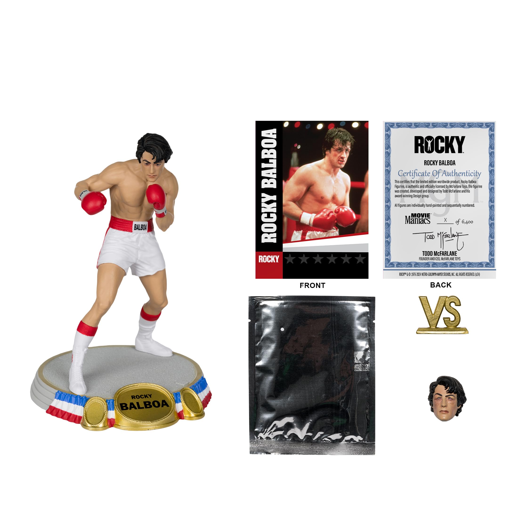 Foto 5 pulgar | Figura De Acción Mcfarlane Rocky Balboa Movie Maniacs 6 1976 - Venta Internacional.