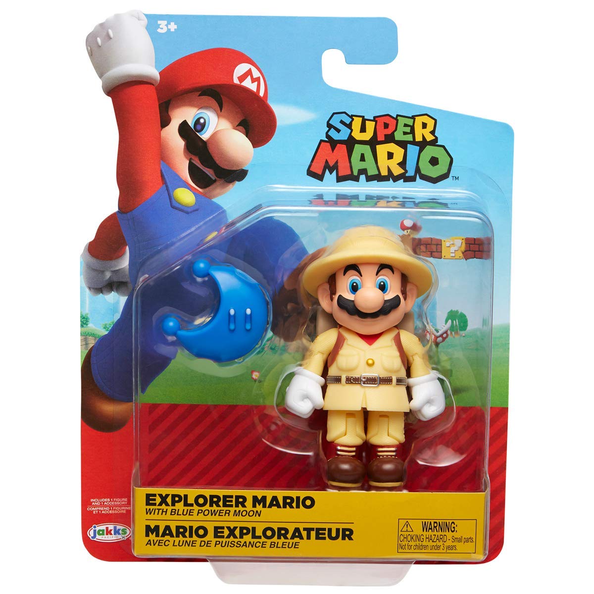 Foto 4 pulgar | Figura De Acción Nintendo Super Mario Explorer Mario 10 Cm Con Power Moon - Venta Internacional.