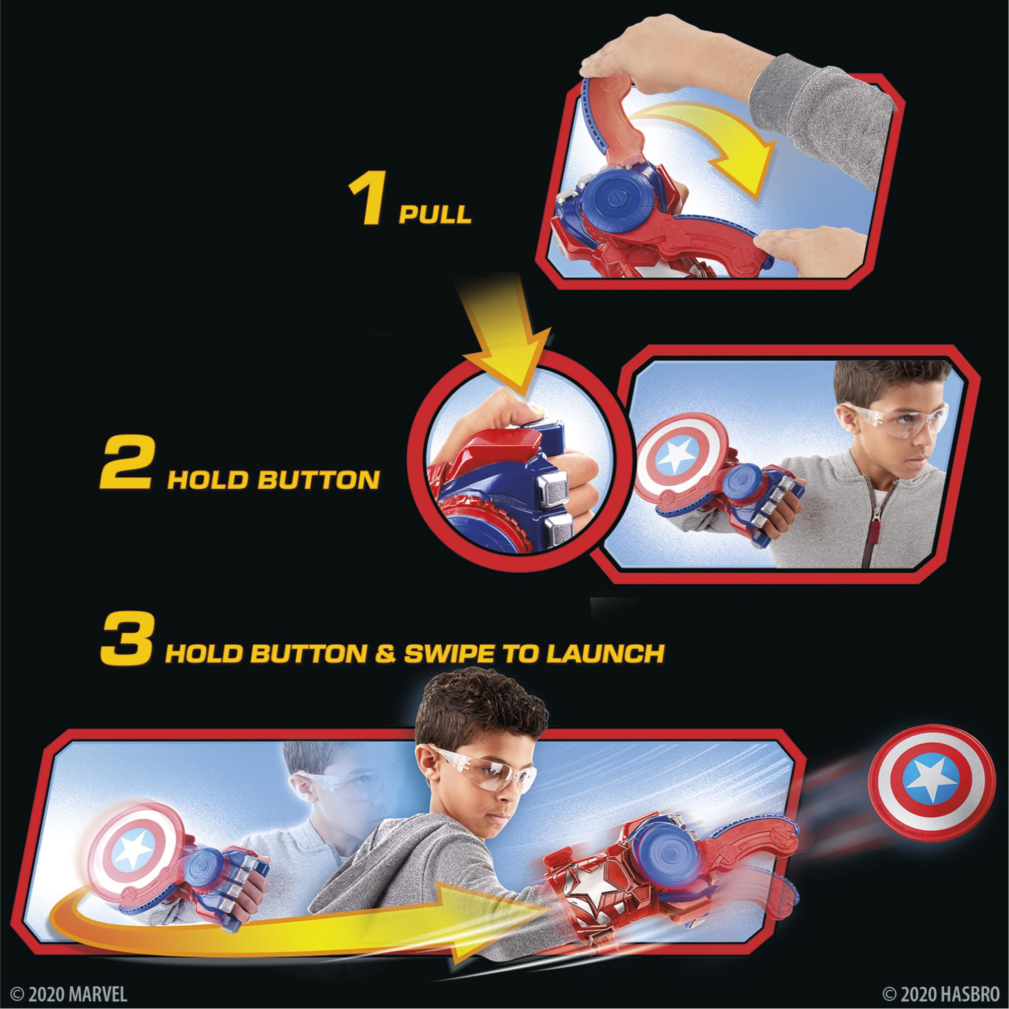 Foto 7 pulgar | Nerf Power Moves Captain America Shield Sling Nerf, Juguete  - Venta Internacional.