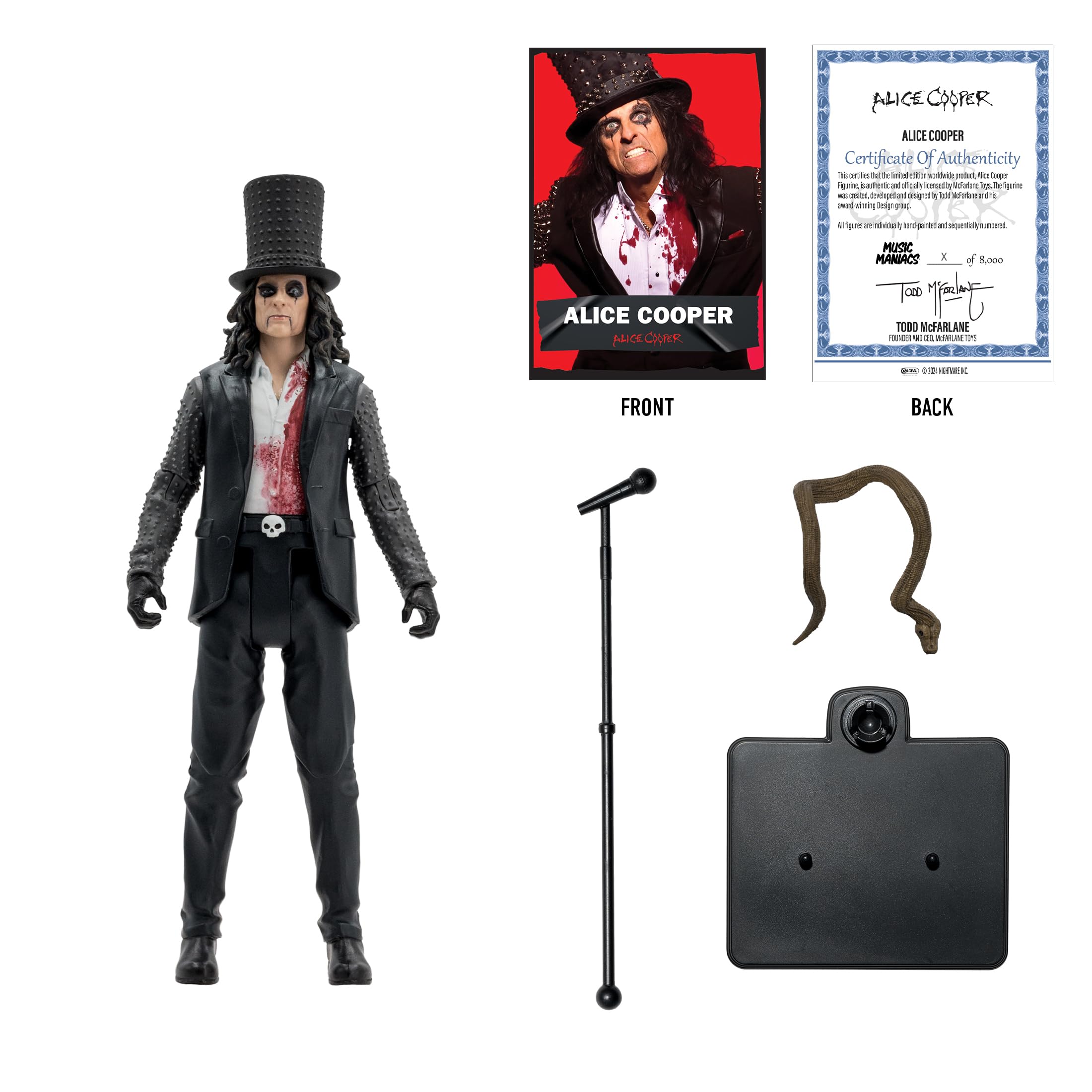 Foto 3 | Figura De Acción Mcfarlane Music Maniacs Metal 6 Alice Cooper - Venta Internacional.