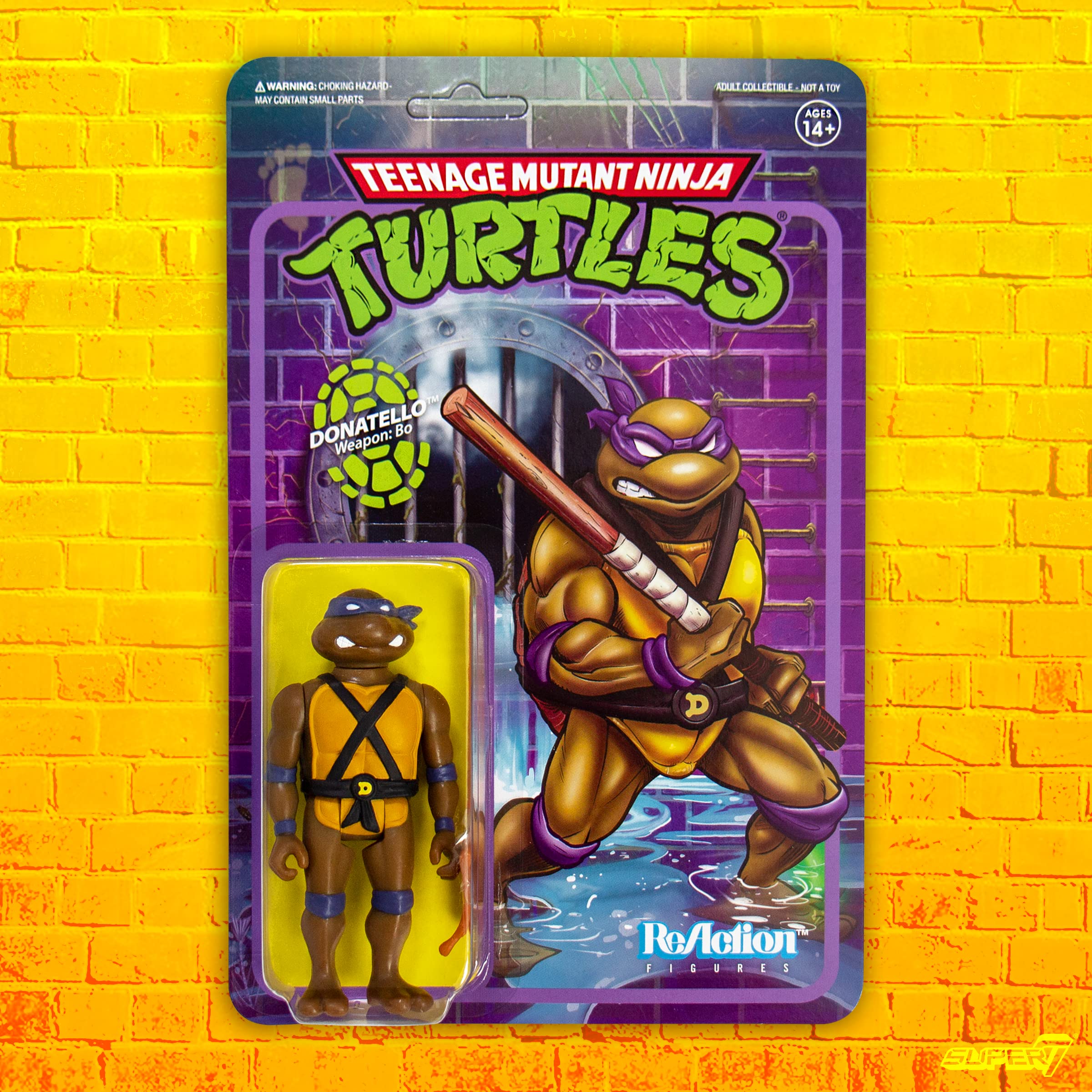 Foto 6 pulgar | Figura De Acción Super 7 Reaction Tmnt Donatello Con Bo Staff - Venta Internacional.