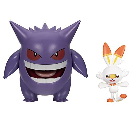 Figuras De Combate De Pokémon De Juguete, Paquete De 2 Unidades, Gengar Y Scorbunny Kids 4+ - Venta Internacional.