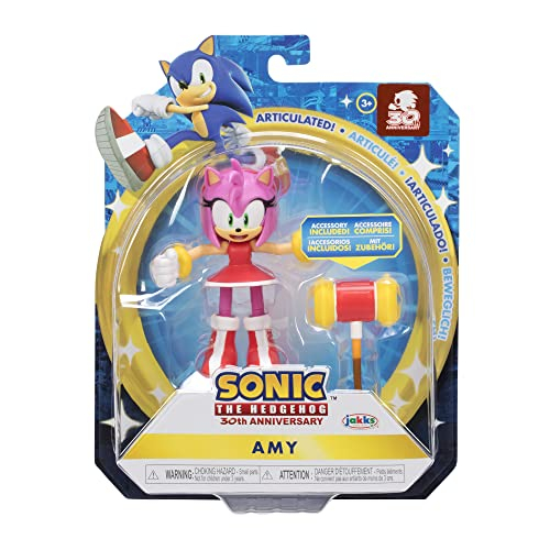 Foto 5 pulgar | Sonic The Hedgehog Figura De Acción De 4 Pulgadas, Amy Moderna Con Martillo, Juguete Coleccionable - Venta Internacion