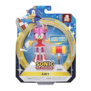 Foto 4 | Sonic The Hedgehog Figura De Acción De 4 Pulgadas, Amy Moderna Con Martillo, Juguete Coleccionable - Venta Internacion