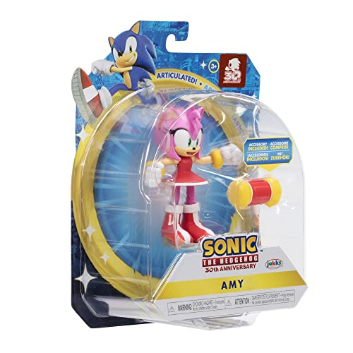 Foto 6 pulgar | Sonic The Hedgehog Figura De Acción De 4 Pulgadas, Amy Moderna Con Martillo, Juguete Coleccionable - Venta Internacion