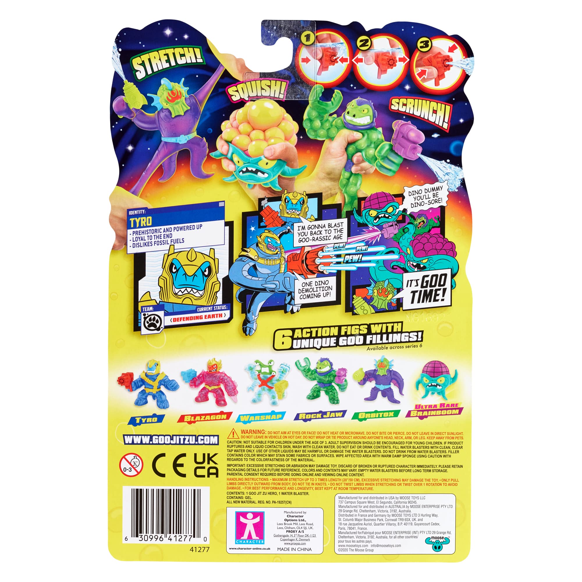 Foto 5 pulgar | Figura De Acción Heroes Of Goo Jit Zu Galaxy Blast Tyro Con Water Blaster - Venta Internacional.
