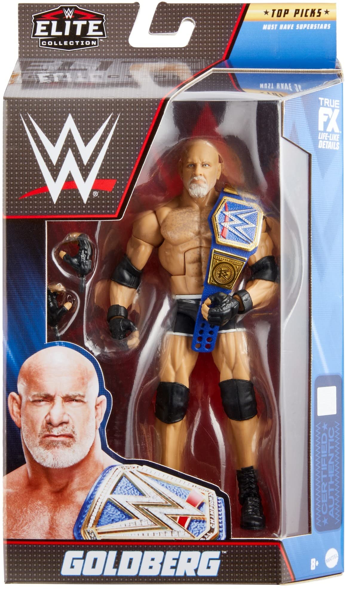 Foto 7 pulgar | Figura De Acción Mattel Wwe Goldberg Top Picks Elite De 6 Pulgadas - Venta Internacional.