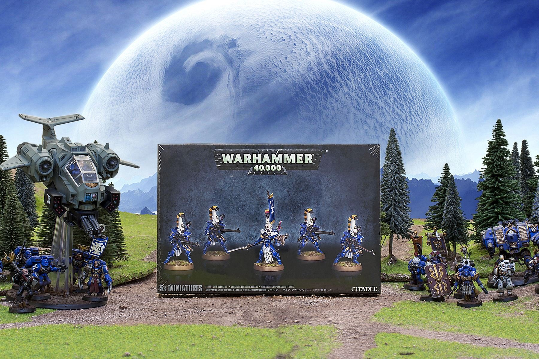 Foto 4 pulgar | Juego De Miniaturas Workshop Eldar Dire Avengers X5 Edad 12+ - Venta Internacional.