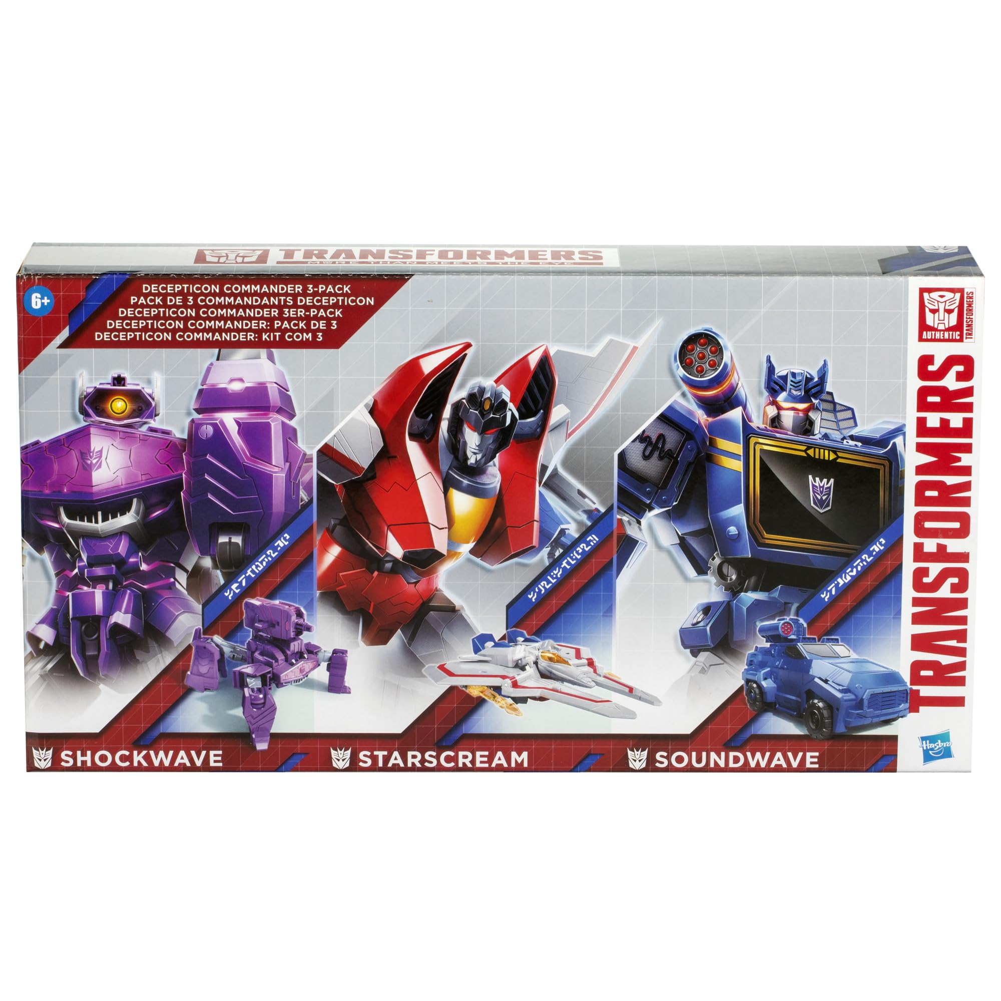 Foto 2 | Figuras De Acción Transformers Decepticon Commander, Paquete De 3 - Venta Internacional.