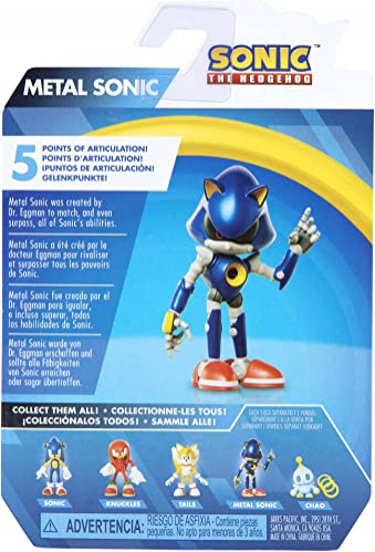Foto 3 pulgar | Figura De Acción Sonic The Hedgehog, Juguete Coleccionable Sonic De Metal De 2.5 Pulgadas, Azul - Venta Internacional.