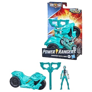 Foto 4 | Figura Power Rangers Dino Fury Rip N Go Sabertooth Battle Rider - Venta Internacional