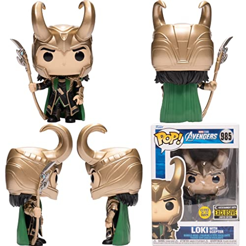 Foto 4 pulgar | Figura De Vinilo Funko Pop, Pop Marvel Loki, Con Cetro, 9,5 Cm - Venta Internacional.
