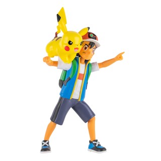 Foto 2 | Figura De Acción Pokémon Battle Feature Ash De 11,4 Cm Con Pikachu - Venta Internacional.