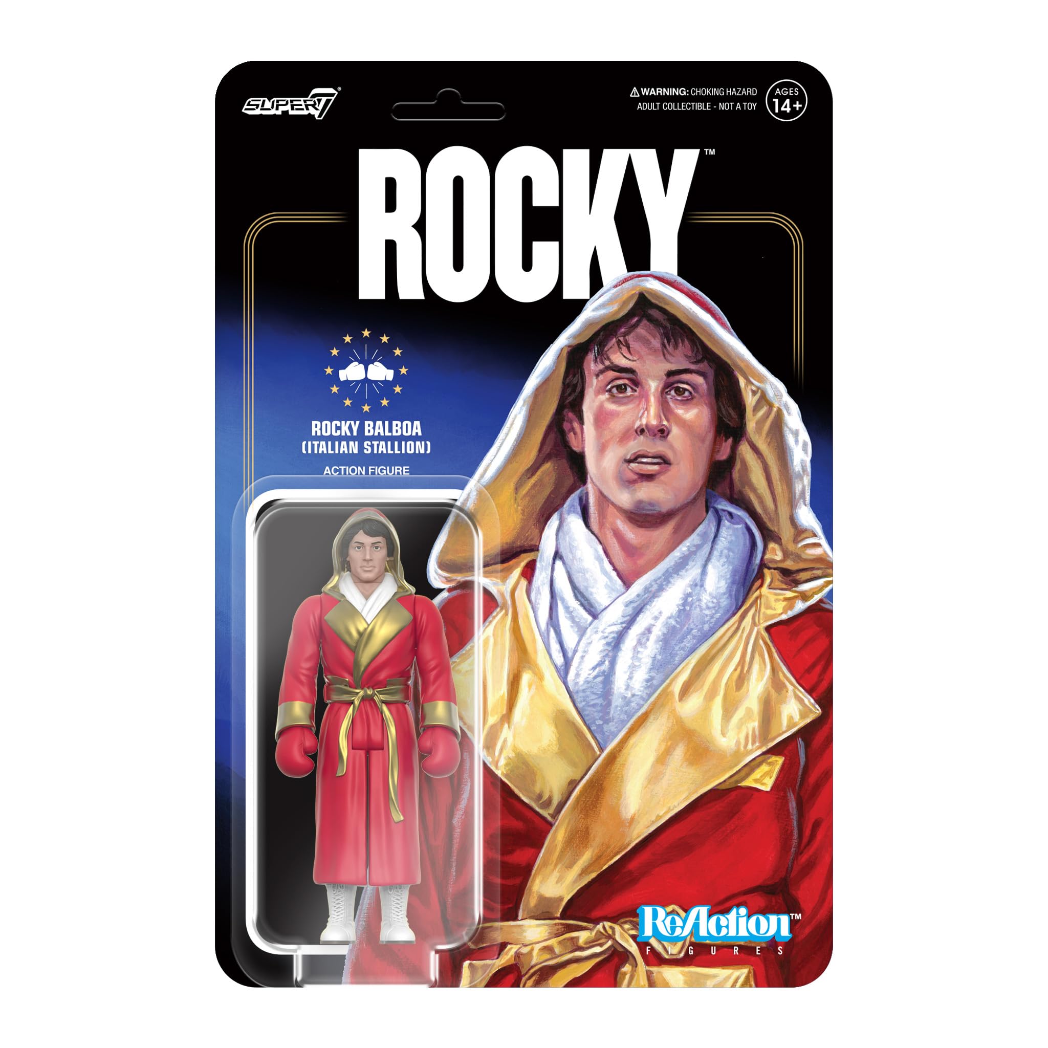 Figura De Acción Super7 Rocky Balboa Película Clásica De 3.75 Pulgadas - Venta Internacional.