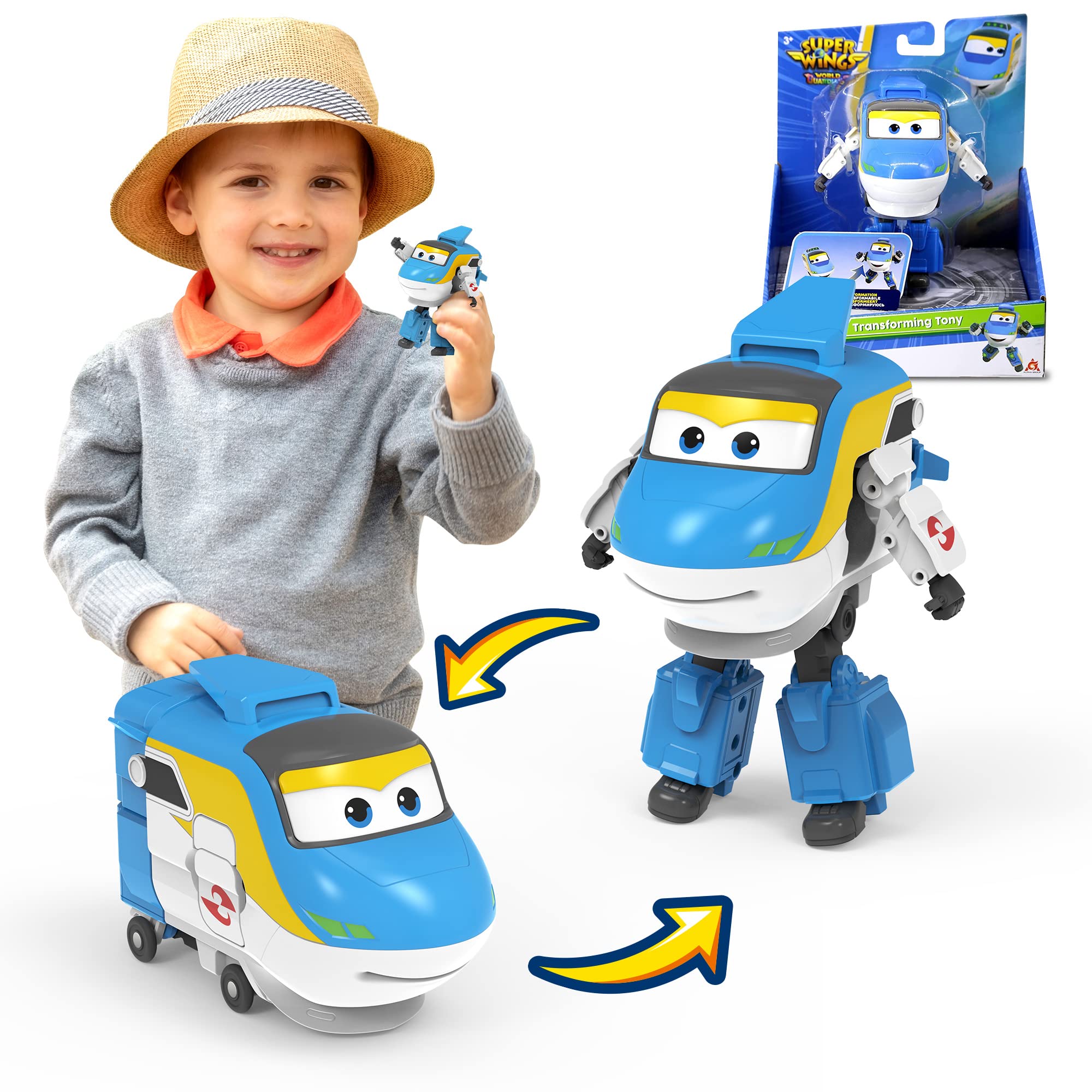 Foto 2 pulgar | Toy Super Wings Tony Transformer Train De 12,7 Cm Para Niños - Venta Internacional.
