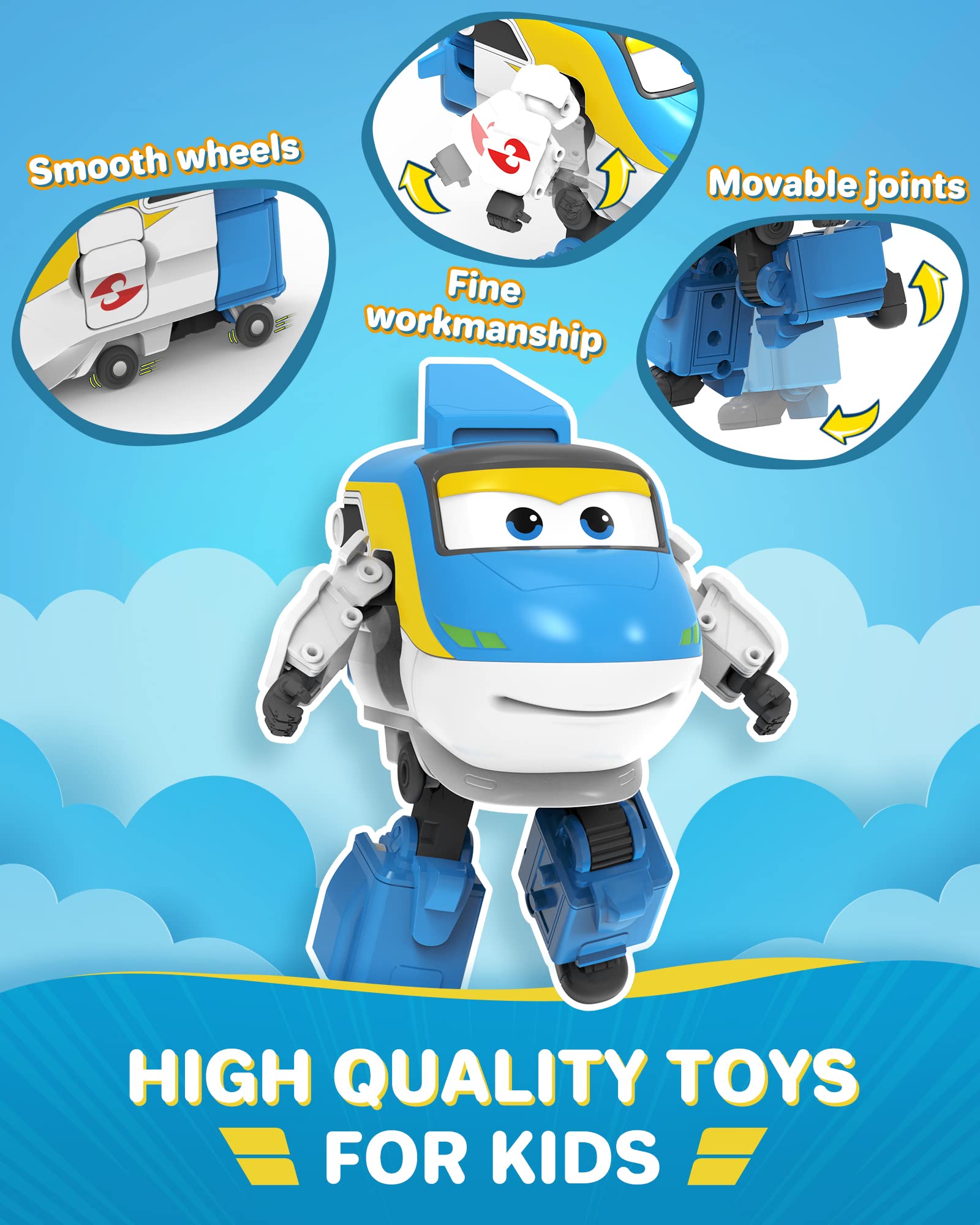 Foto 6 pulgar | Toy Super Wings Tony Transformer Train De 12,7 Cm Para Niños - Venta Internacional.