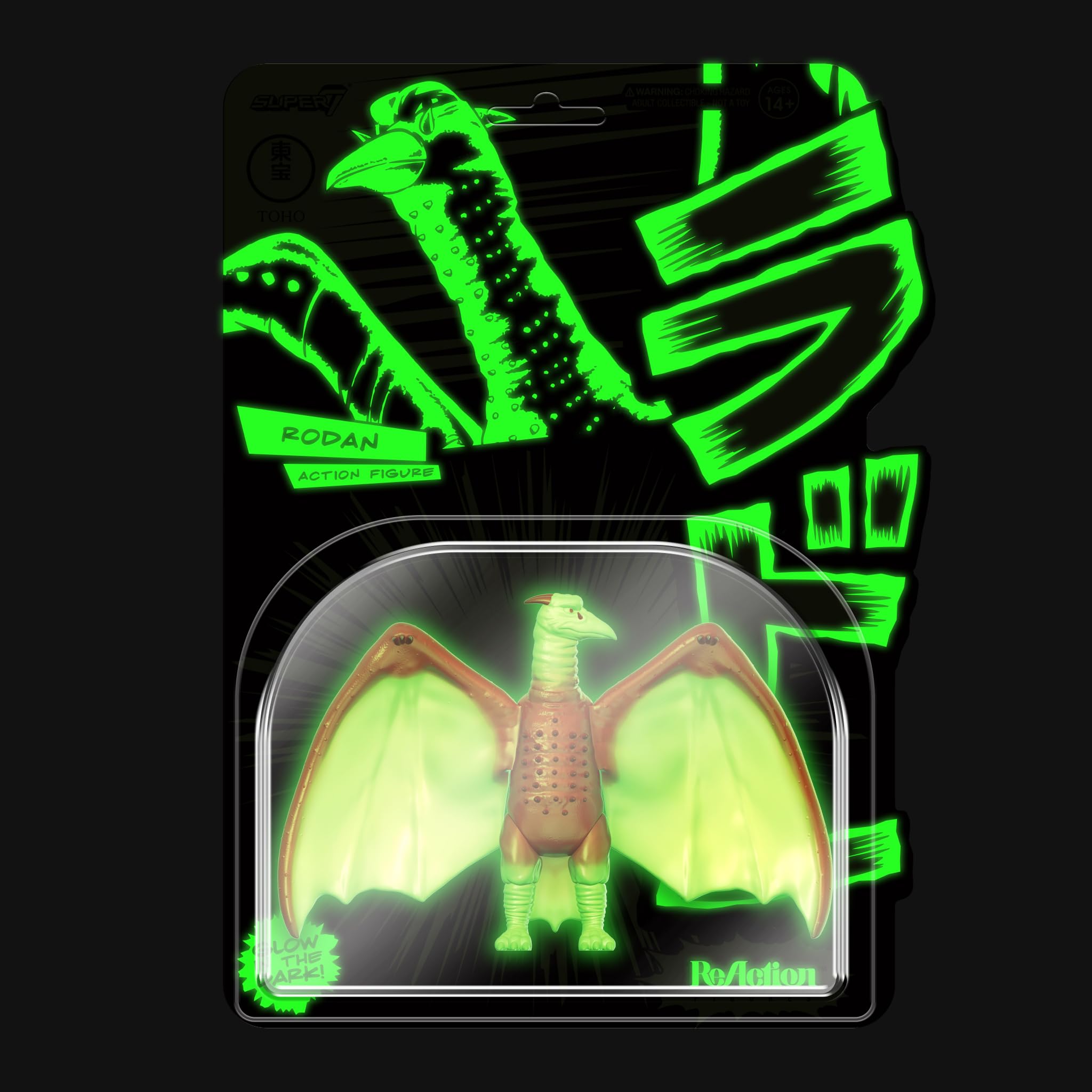 Foto 3 pulgar | Figura De Acción Super7 Toho Rodan (glow) De 9,5 Cm, Película Clásica - Venta Internacional.