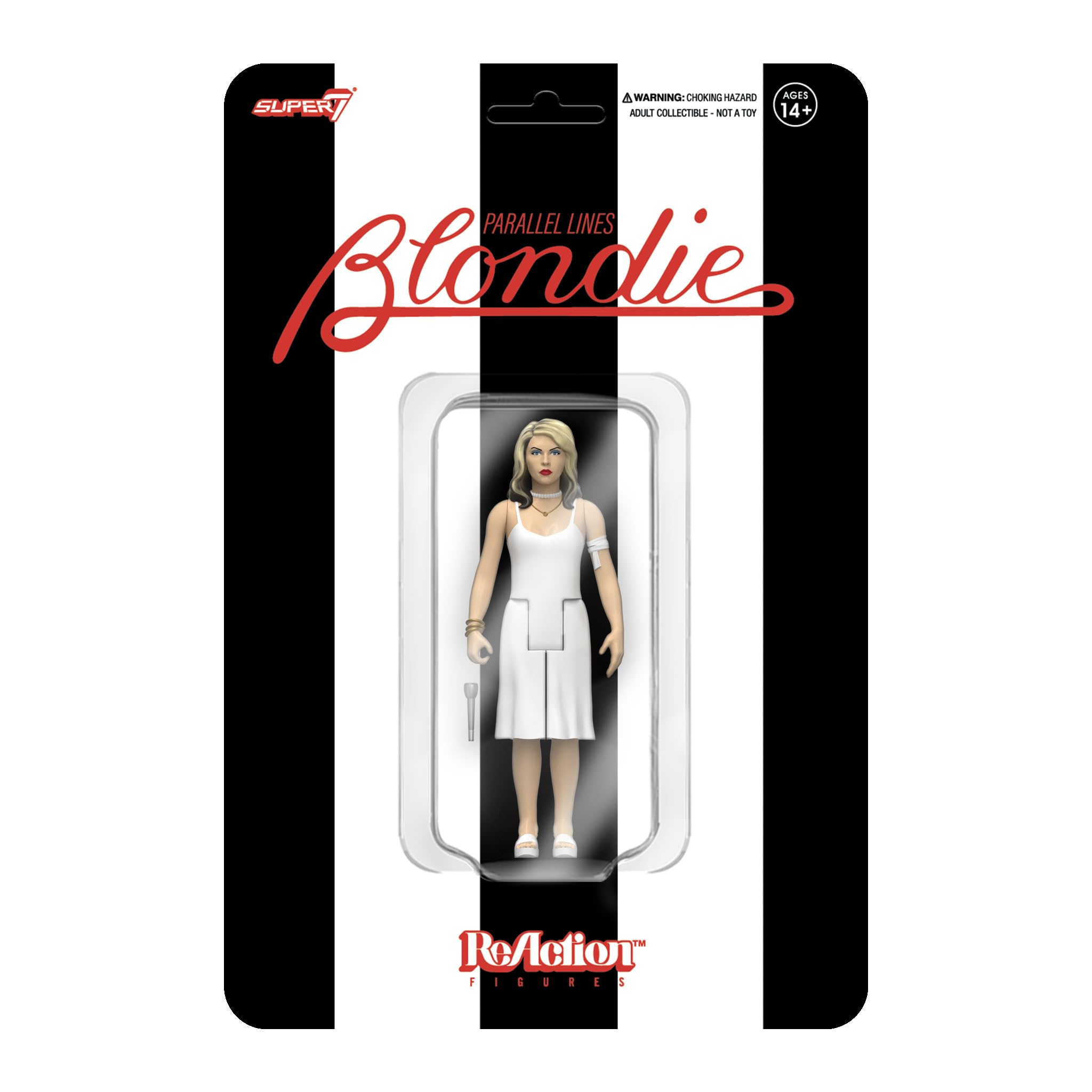 Figura De Acción Super7 Blondie Debbie Harry De 9,5 Cm Con Accesorio - Venta Internacional.