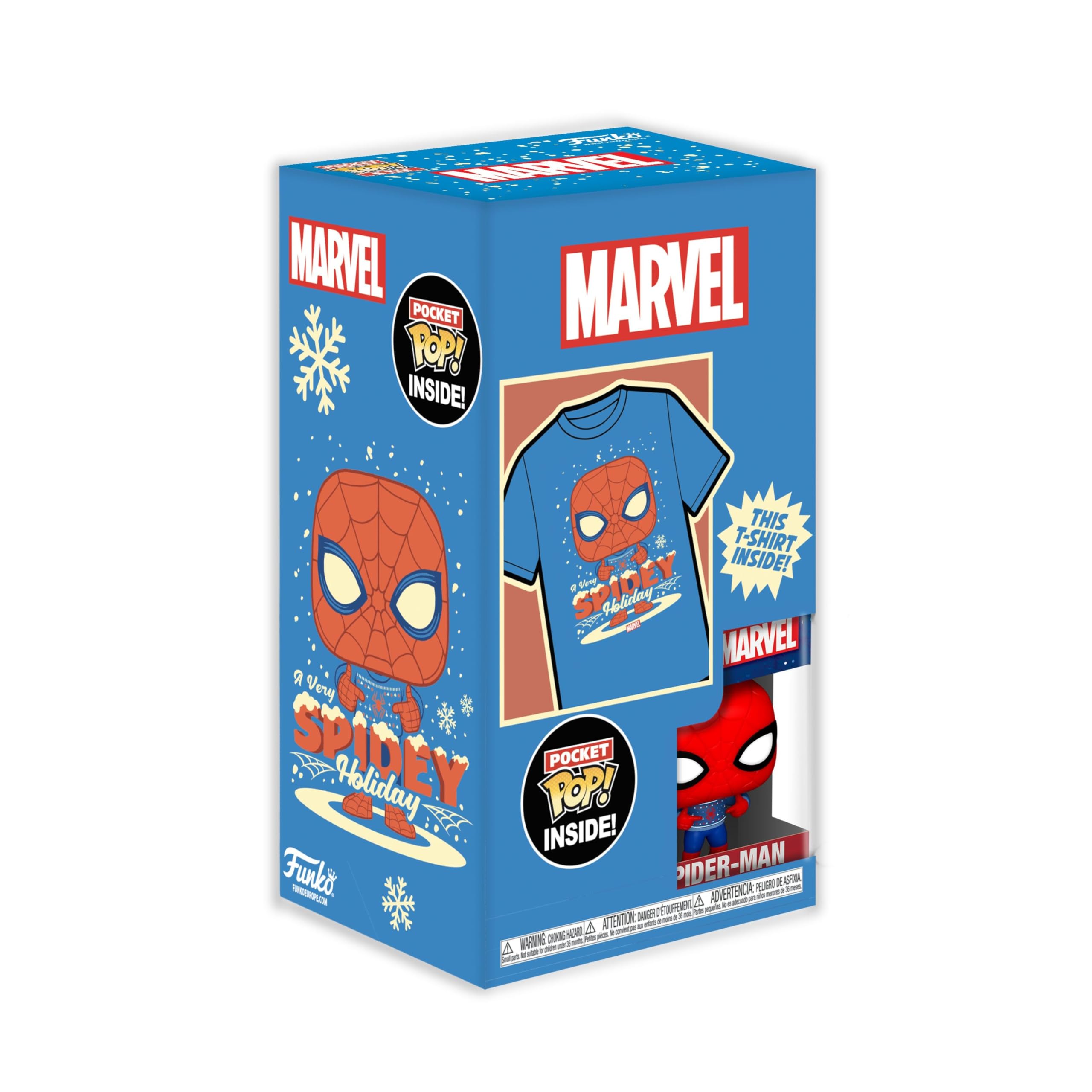 Foto 3 pulgar | ¡pocket Pop! Camiseta Funko Marvel Holiday Spider-man L - Venta Internacional.