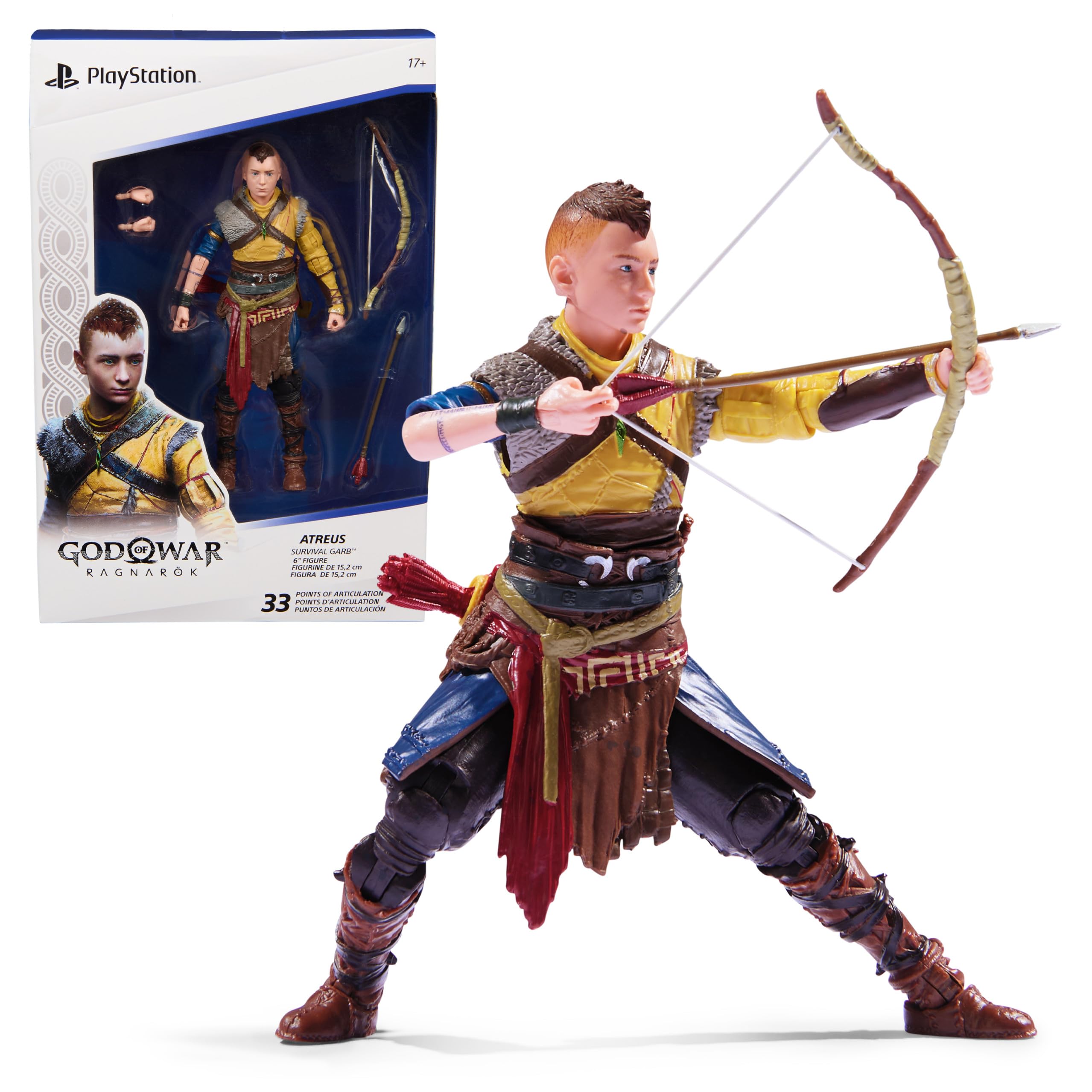 Foto 2 pulgar | Figura De Acción Playstation God Of War Ragnarok Atreus 15cm - Venta Internacional.