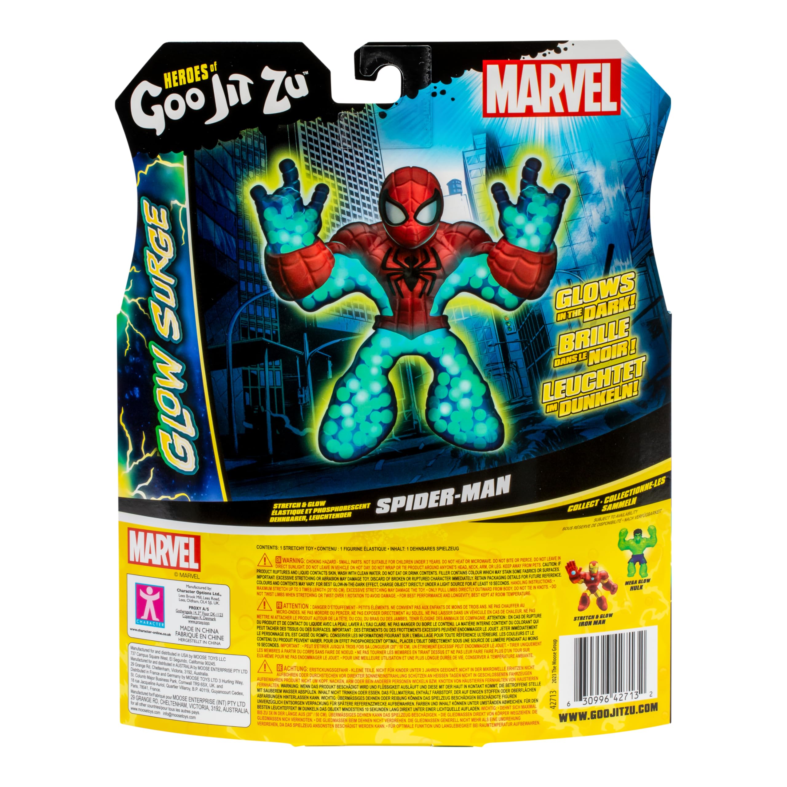 Foto 3 pulgar | Figura De Acción Heroes Of Goo Jit Zu Glow Surge Spider-man - Venta Internacional.