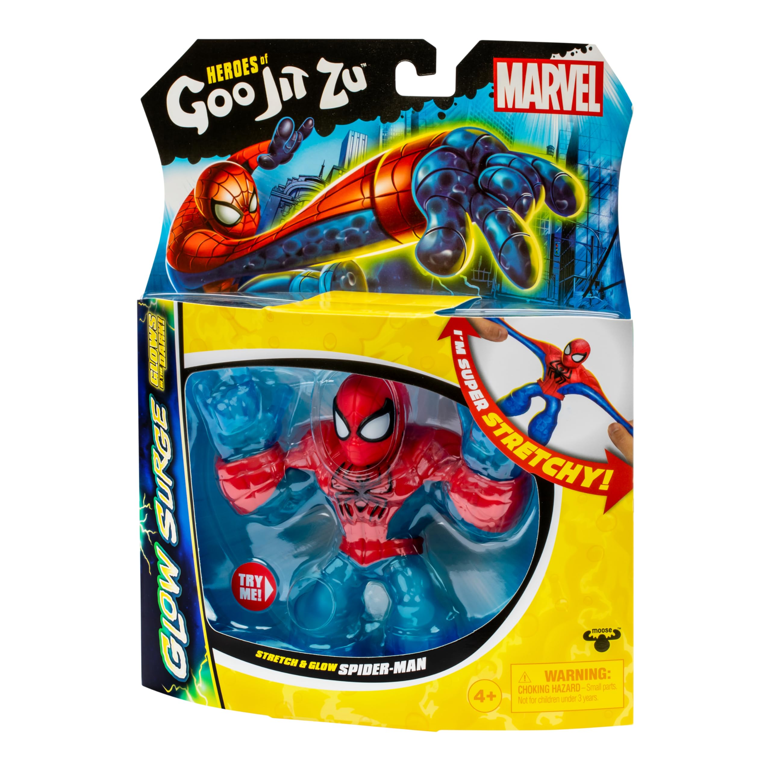 Foto 3 | Figura De Acción Heroes Of Goo Jit Zu Glow Surge Spider-man - Venta Internacional.