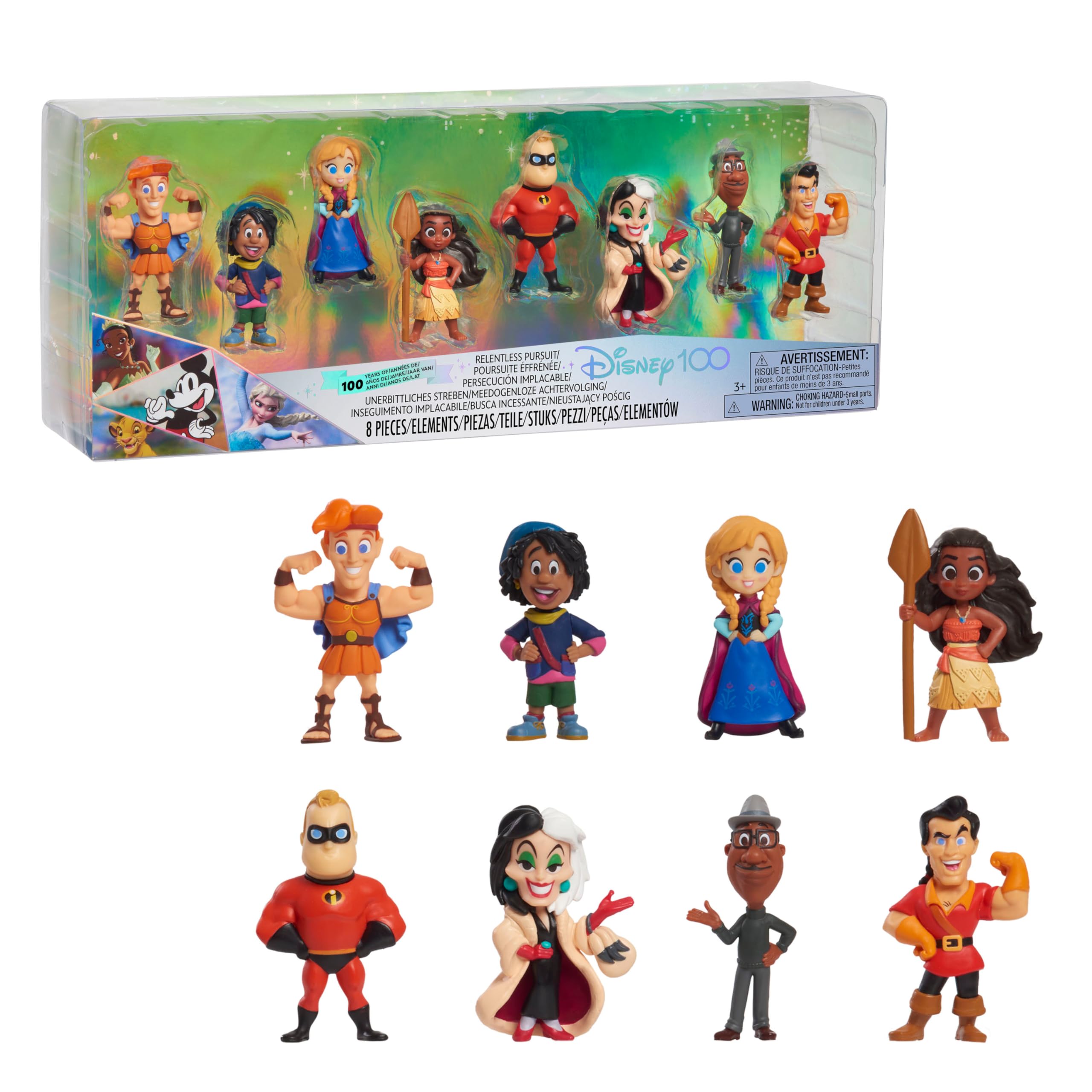 Foto 2 pulgar | Set De Figuras Just Play Disney 100 Years Of Relentless Pursuit - Venta Internacional.