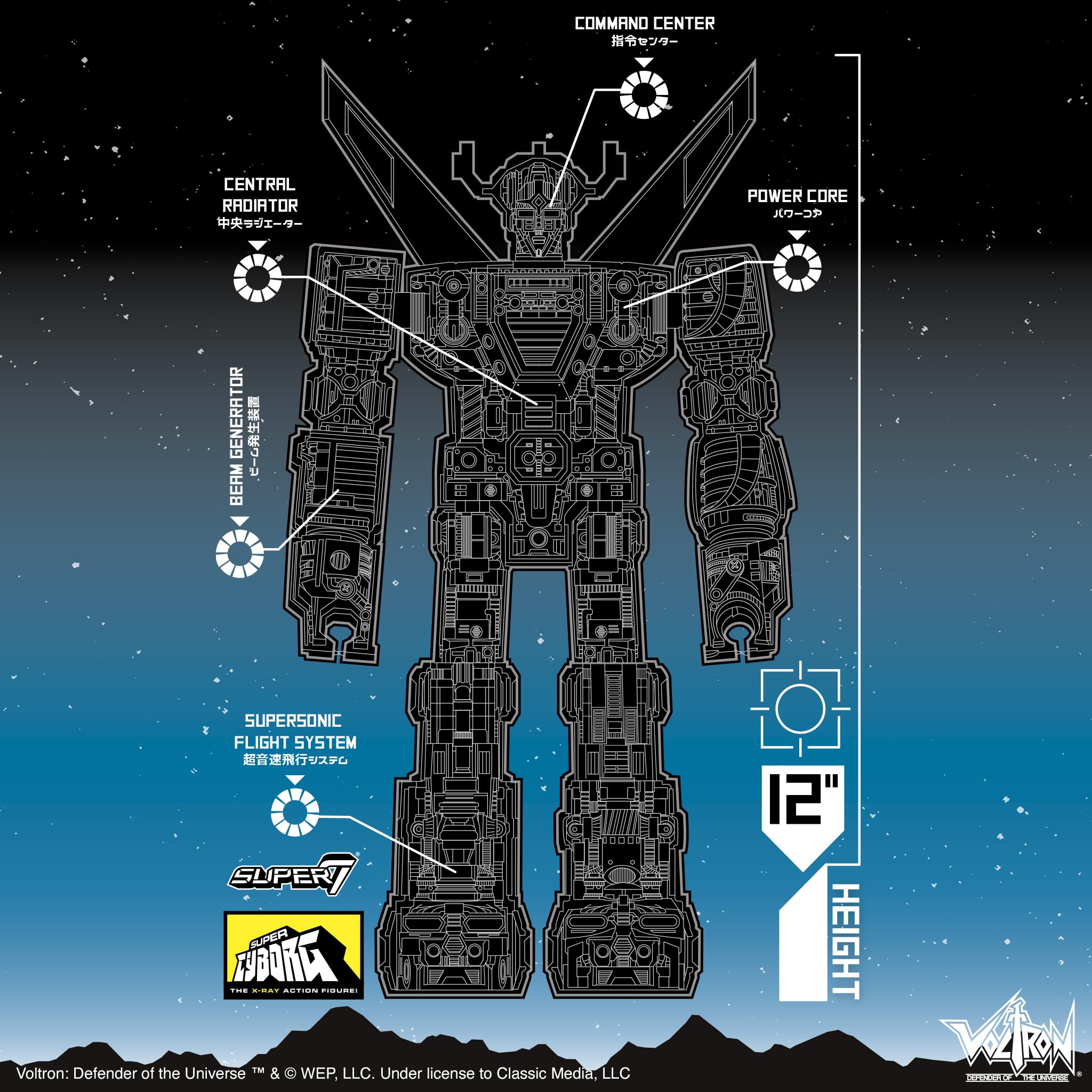Foto 4 | Figura De Acción Super7 Super Cyborg Voltron De 11 Pulgadas Con Acc - Venta Internacional.