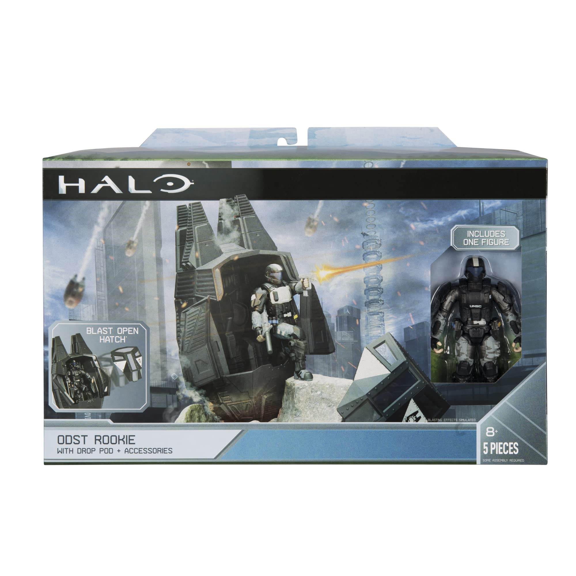 Foto 3 pulgar | Figura De Acción Halo 4 World Of Halo Odst Drop Pod Con Rookie - Venta Internacional.