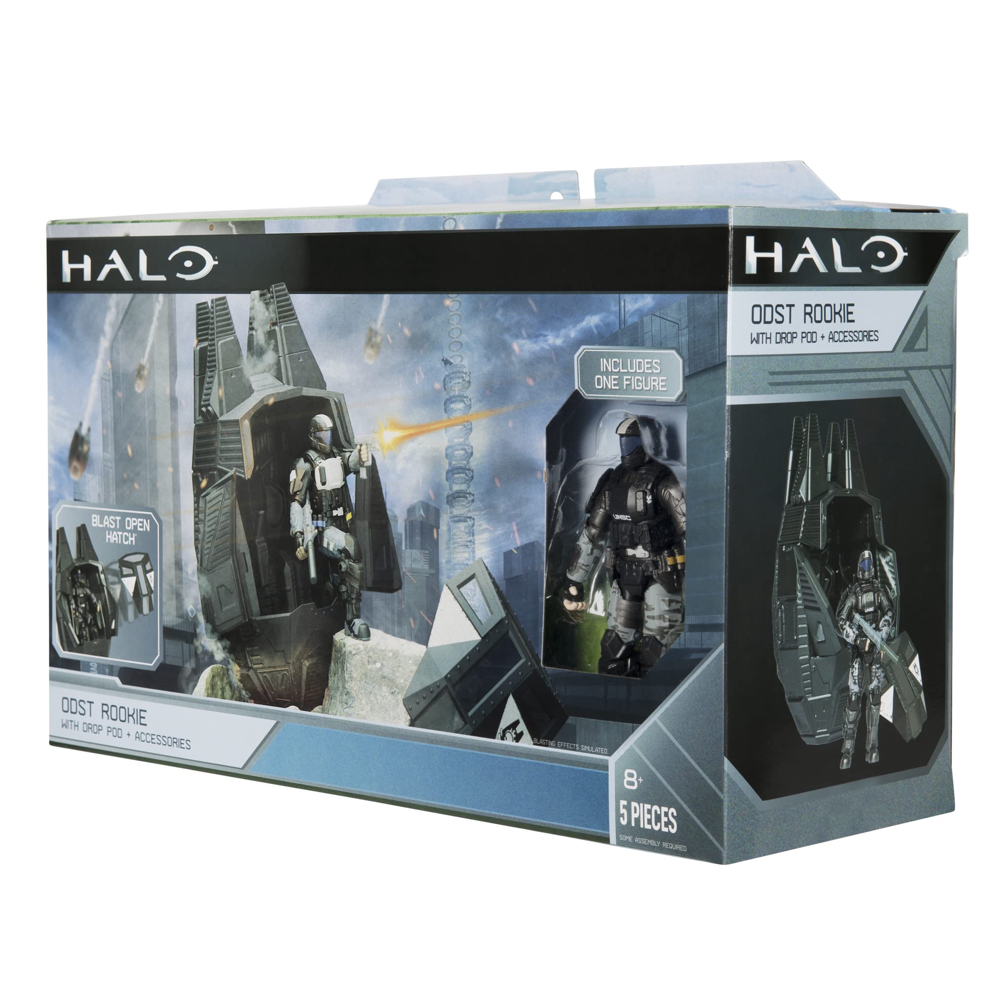 Foto 8 pulgar | Figura De Acción Halo 4 World Of Halo Odst Drop Pod Con Rookie - Venta Internacional.