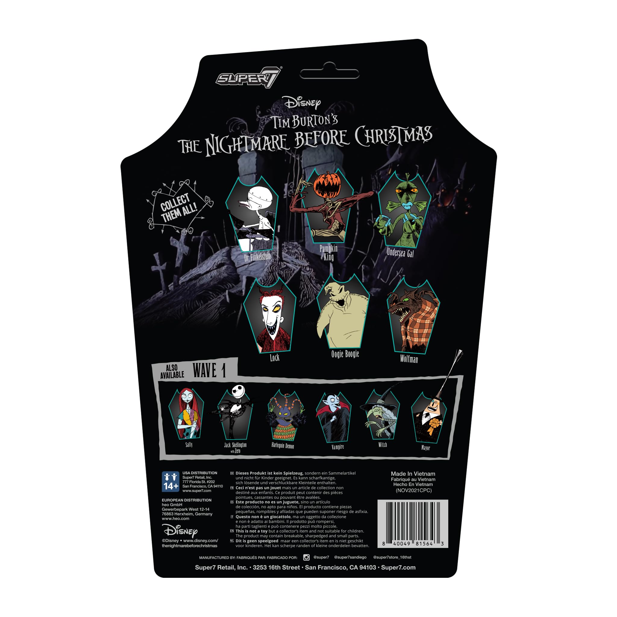 Foto 4 pulgar | Figura De Acción Super7 La Pesadilla Antes De Navidad Oogie Boogie De Tim Burton, 9,5 Cm - Venta Internacional.