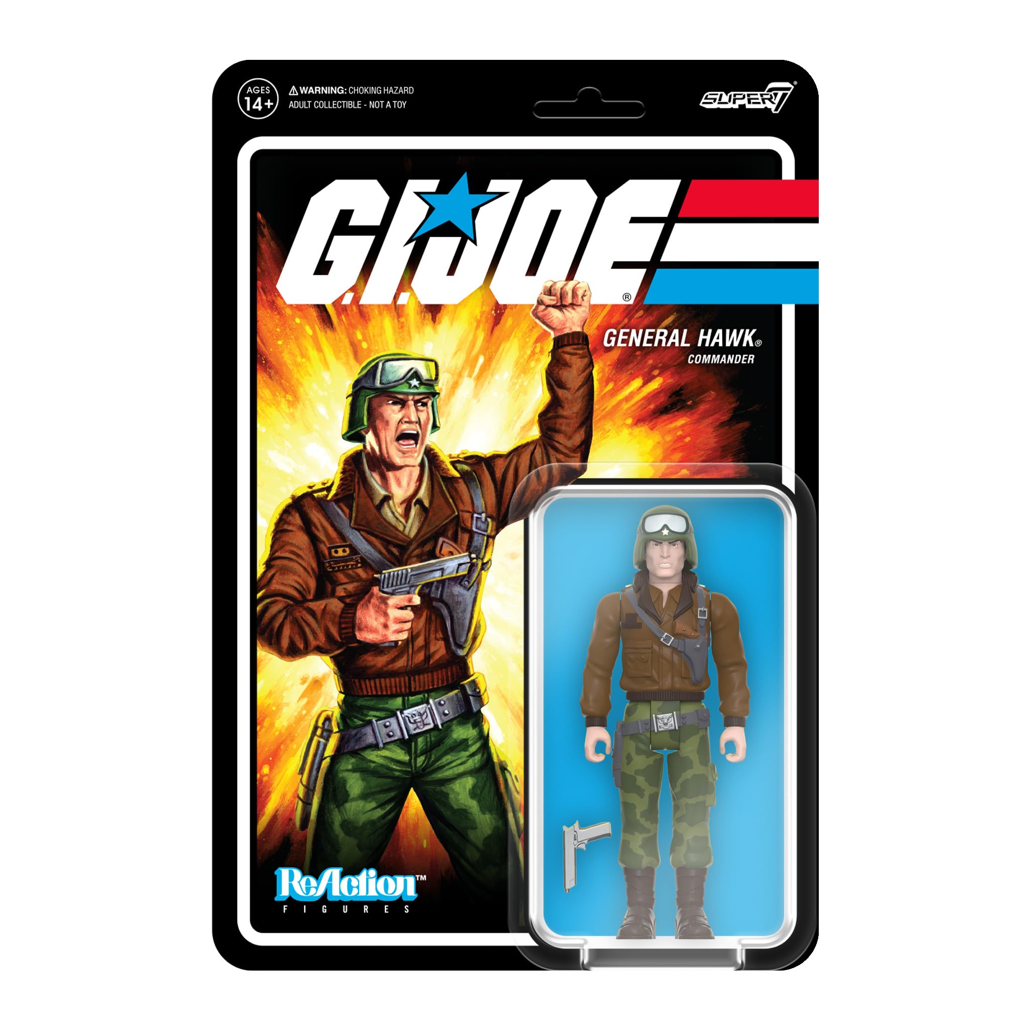 Figura De Acción Super7 G.i. Joe General Hawk De 9,5 Cm Con Accesorio - Venta Internacional.