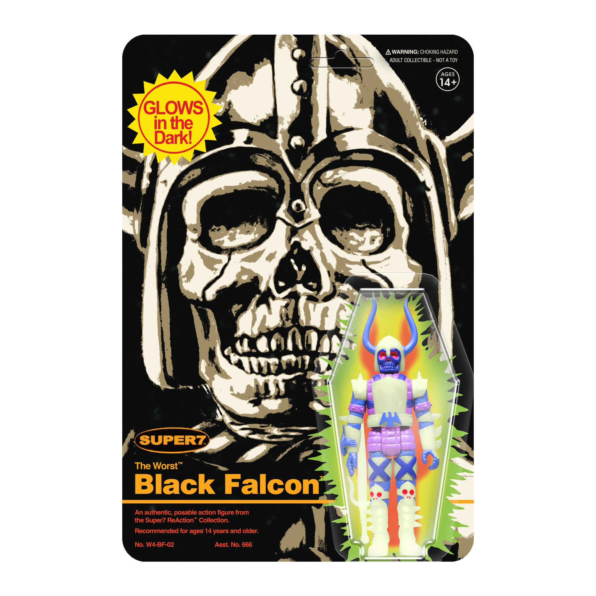 Figura De Acción Super7 The Worst Black Falcon Monster Glow - Venta Internacional.