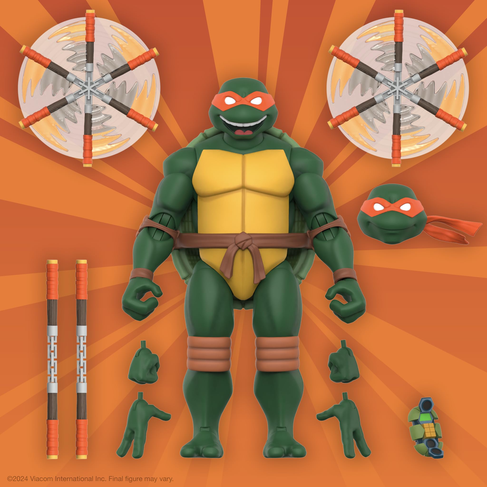 Foto 5 pulgar | Figura De Acción Super7 Ultimates! Teenage Mutant Ninja Turtles Michelangelo, 18 Cm - Venta Internacional.